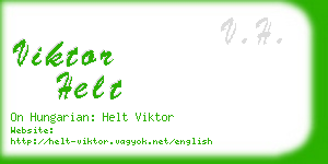 viktor helt business card